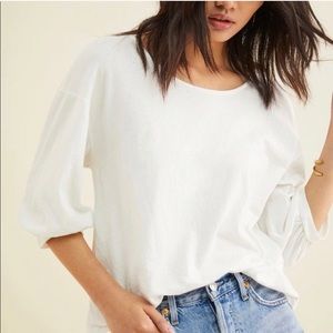 Nwt Amour Vert White 3/4 sleeves top